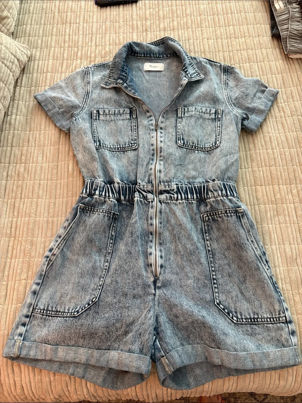 KanCan Light Blue Acid Wash Denim Jacket - Picture 1 of 4